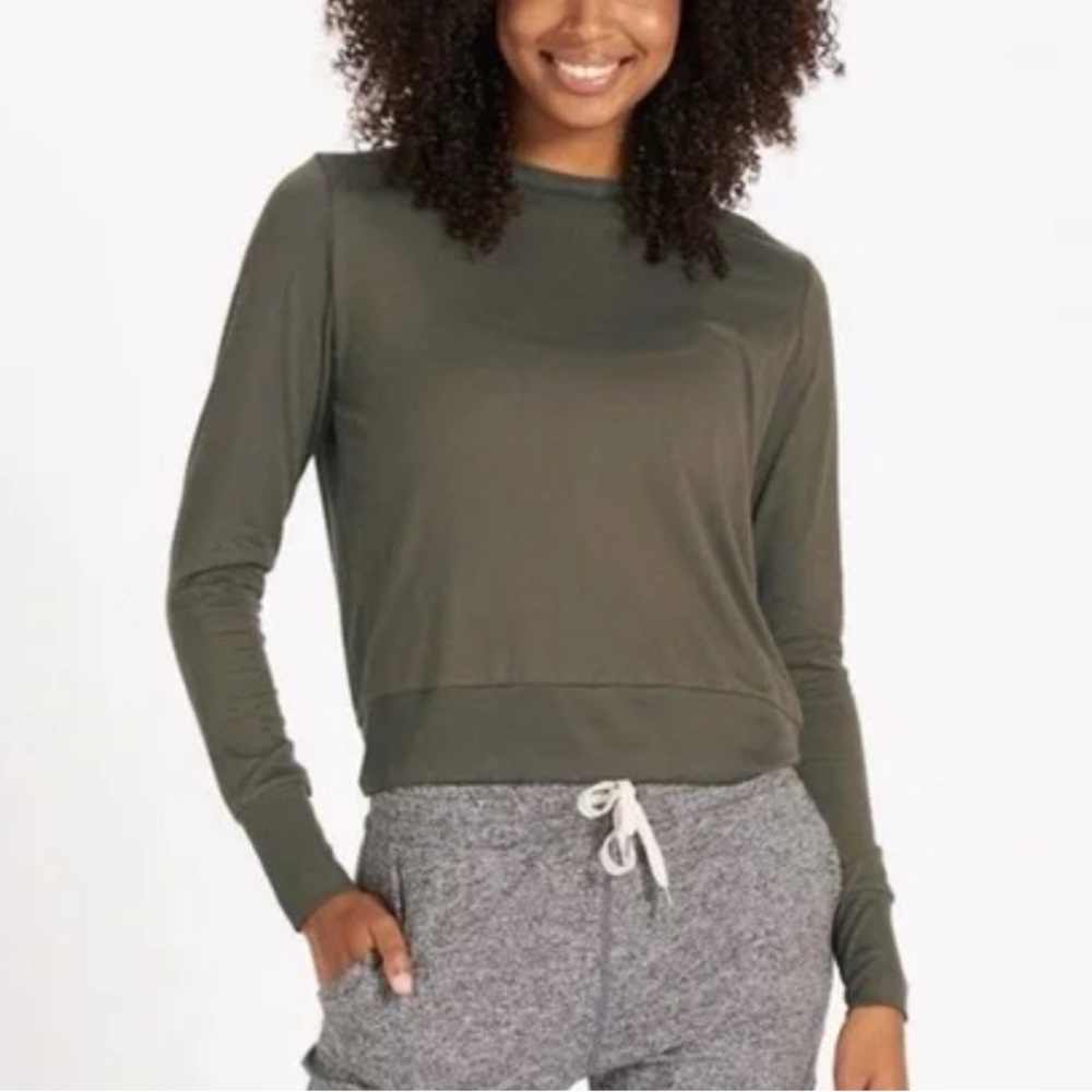 Vuori Olive Green Long Sleeve Tee